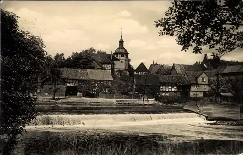 Ak Gerstungen in Thüringen, Partie an der Werra