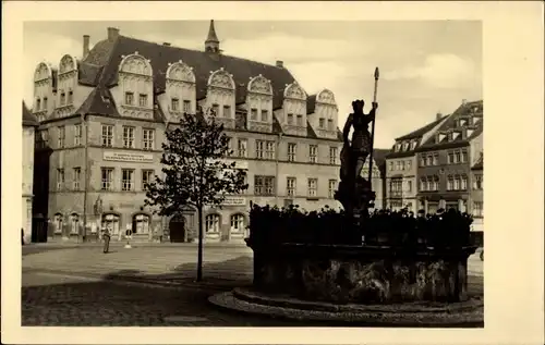 Ak Naumburg an der Saale, Rathaus, Markt, Brunnen