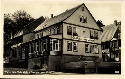 Ak Winterstein Waltershausen in Thüringen, Gasthaus zum Hirsch, Außenansicht