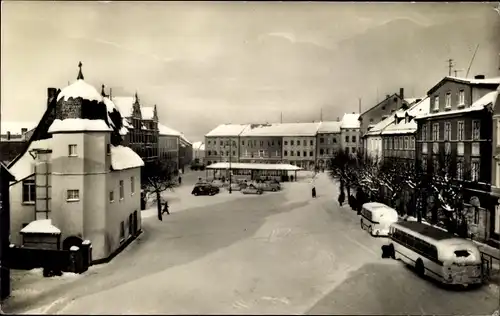 Ak Schleiz im Vogtland Thüringen, Neumarkt, Winteransicht