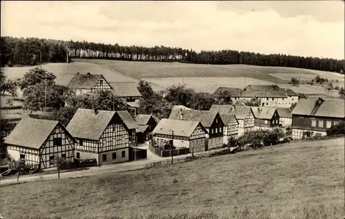 Ak Trockenborn Wolfersdorf in Thüringen, Ortsansicht, Fachwerkhäuser