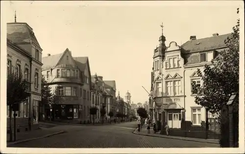 Ak Zeulenroda Thüringen, Straßenkreuzung, Stalinstraße, HO Geschäft