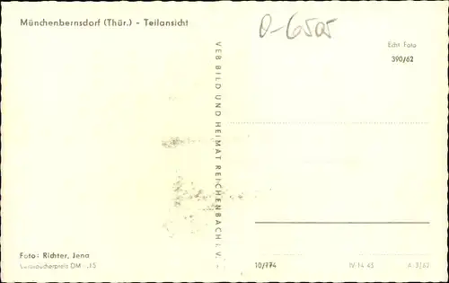 Ak Münchenbernsdorf in Thüringen, Teilansicht