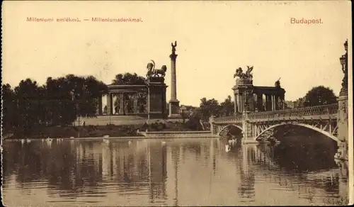 Ak Budapest Ungarn, Milleniumsdenkmal