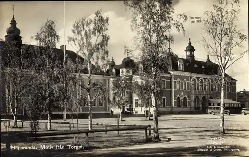 Ak Haparanda Schweden, Motiv fran Torget, Straßenpartie