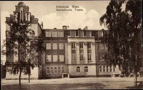 Ak Vaasa Wasa Finnland, Folkskola, Schule