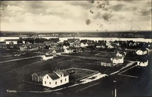 Ak Tornio Torneå Lappland Finnland, Blick auf den Ort