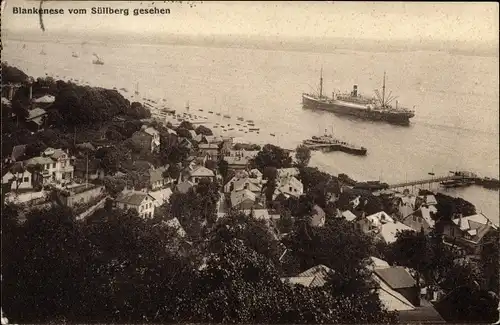 Ak Hamburg Altona Blankenese, Ort vom Süllberg gesehen