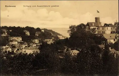 Ak Hamburg Altona Blankenese, Süllberg vom Aussichtsturm gesehen