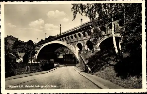 Ak Plauen im Vogtland, Friedrich August Brücke