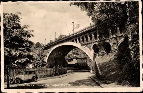 Ak Plauen im Vogtland, Friedrich August Brücke