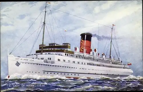 Künstler Ak TS Lady of Mann, Isle of Man