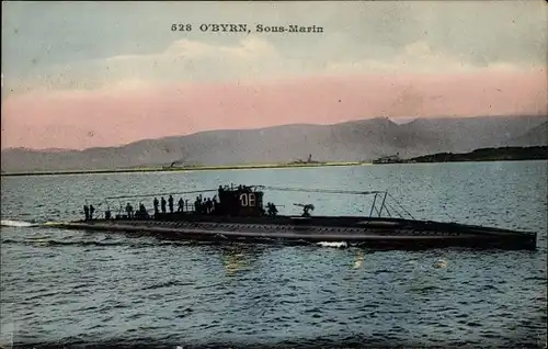 Ak O'Byrn, Sous Marin, Französisches Unterseeboot, U-Boot