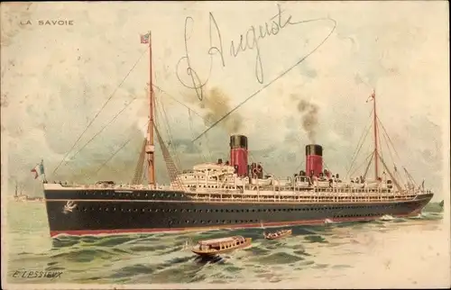 Künstler Litho Lessieux, E., Paquebot La Savoie, CGT