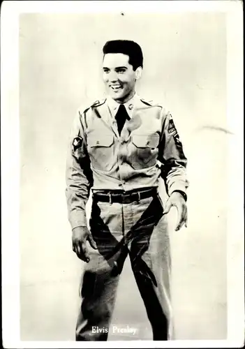 Ak Sänger und Schauspieler Elvis Presley, Portrait, Uniform