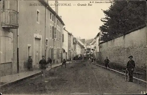 Ak Saint Gengoux le National Saône et Loire, Grande Rue