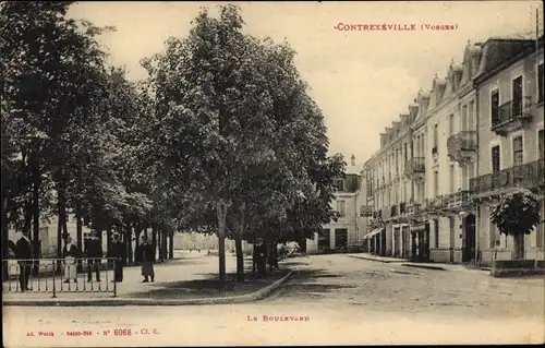 Ak Contrexéville Vosges, Le Boulevard, Wohnhäuser