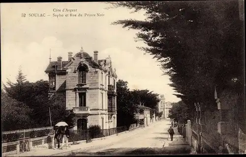 Ak Soulac sur Mer Gironde, Sapho et Rue du Prince Noir