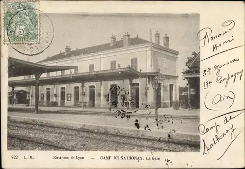 Ak Sathonay Camp Rhône, La Gare