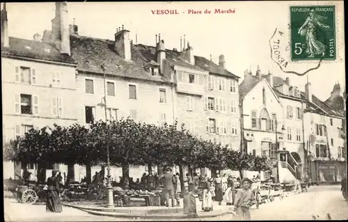 Ak Vesoul Haute Saône, Place du Marché