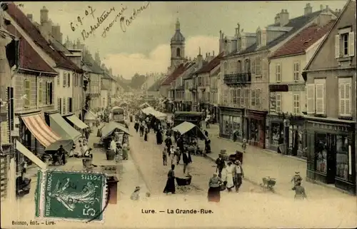 Ak Lure Haute Saône, La Grande Rue