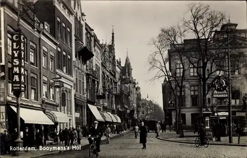 Ak Rotterdam Südholland Niederlande, Booymans's Hol, Reklame Clysma, Straßenszene