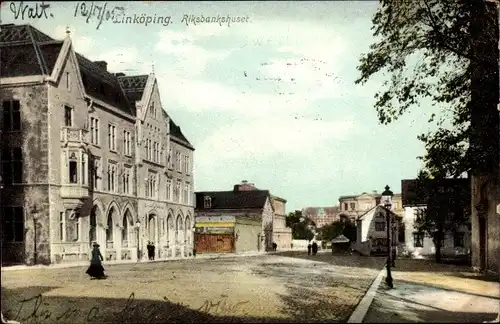 Ak Linköping Schweden, Rijksbankshuset, Außenansicht