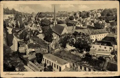 Ak Luxemburg Luxembourg, Les Rochers du Bock, Panorama