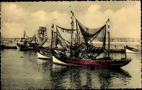 Ak Oostende Ostende Westflandern, Barques de peche