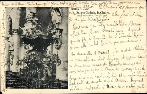 Ak Bruxelles Brüssel, Sainte-Gudule, la Chaire