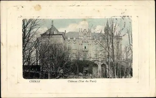 Ak Chimay Wallonien Hennegau, Chateau, Vue du Parc