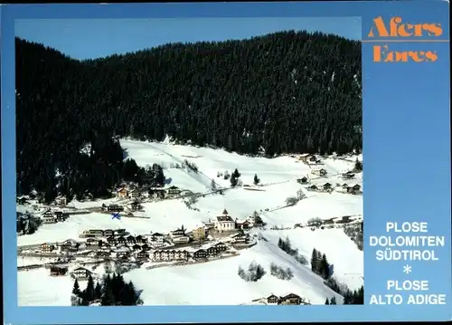 Ak Eores Afers Brixen Bressanone Südtirol, Plose Dolomiten, St. Georg, Panorama im Schnee