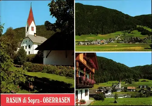 Ak Rasun di Sopra Oberrasen Rasen Antholz Rasun Anterselva Südtirol, Kirche, Ortsansichten