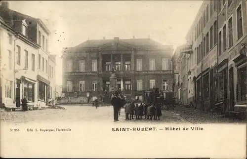 Ak Saint Hubert Wallonien Luxemburg, Hotel de Ville