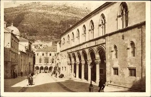 Ak Dubrovnik Kroatien, Ragusa, Placa Kr. Tomislava sa Knezevin Dvorom