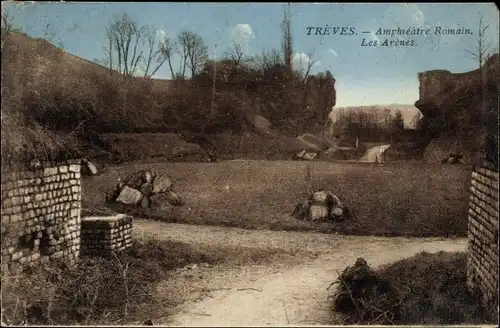 Ak Trier an der Mosel, Trèves, Amphiteatre Romain, Les Arenes