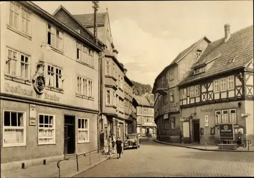 Ak Ruhla in Thüringen, Untere Lindenstraße, Gasthaus zur Traube