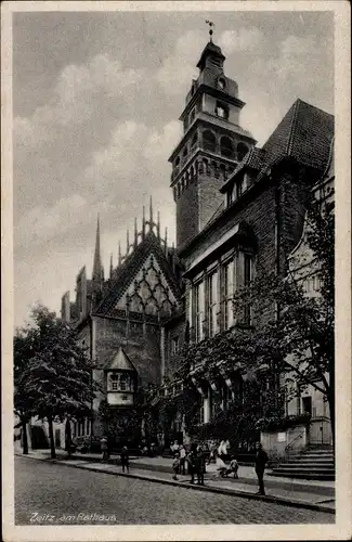 Ak Zeitz im Burgenlandkreis, Rathaus