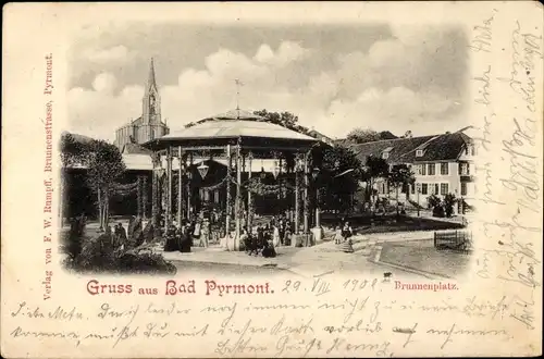 Ak Bad Pyrmont in Niedersachsen, Brunnenplatz