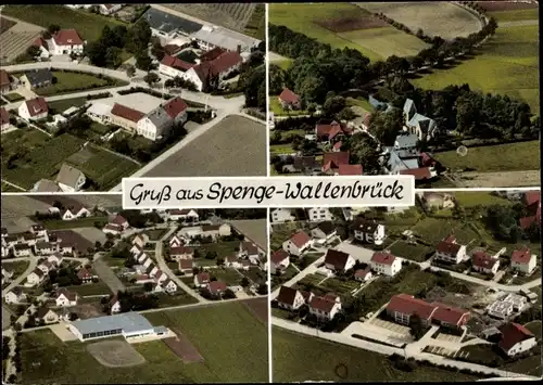Ak Wallenbrück Spenge in Westfalen, Panorama, Fliegeraufnahme