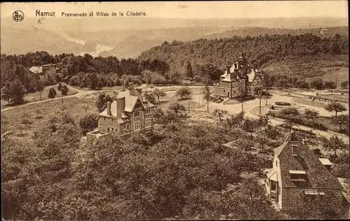 Ak Namur Wallonien, Promenade et Villas de la Citadelle