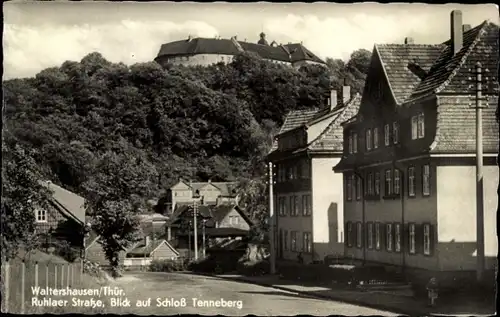 Ak Waltershausen in Thüringen, Ruhlaer Straße, Schloss Tenneberg