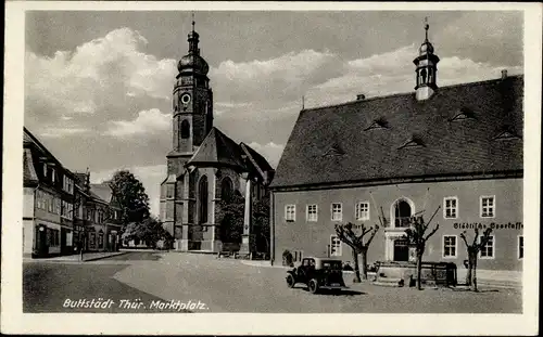 Ak Buttstädt in Thüringen, Marktplatz, Kirche