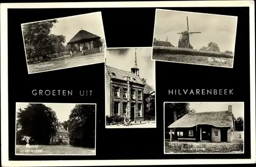 Ak Hilvarenbeek Nordbrabant, Windmühle, Bauernhaus