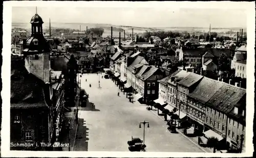 Ak Schmölln in Thüringen, Markt, Teilansicht