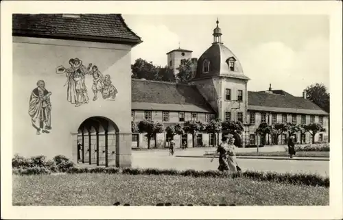 Ak Bad Köstritz in Thüringen, Heinrich-Schütz-Gedächtnisstätte, ehem. Schloss, Kirche