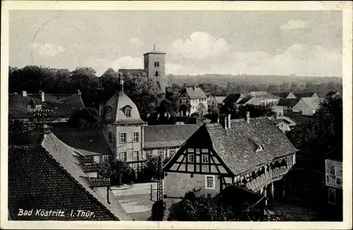 Ak Bad Köstritz Thüringen, Teilansicht, Kirche