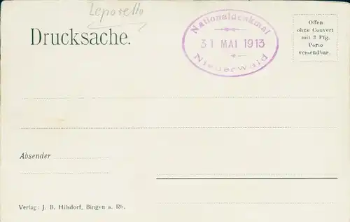 Leporello Ak Rüdesheim am Rhein, Niederwald Nationaldenkmal, Mäuseturm, Bingen