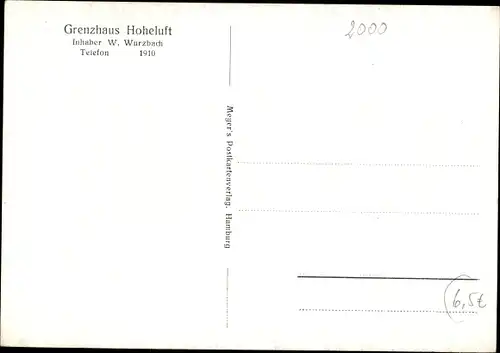 Ak Hamburg Nord Hoheluft, Grenzhaus Hoheluft