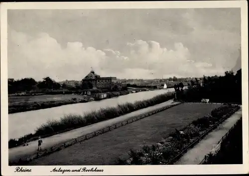 Ak Rheine in Westfalen, Anlagen und Bootshaus